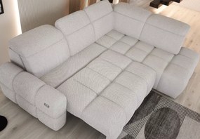 Narożnik Mateo L – elektryczny narożnik z pojemnikiem na pościel i wysuwem siedziska 60 cm
