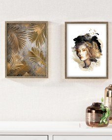 Obraz Woman 30x40cm gold