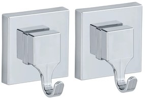 Wieszaki na przyssawki QUADRO, Vacuum-Loc, 2 sztuki w komplecie, WENKO