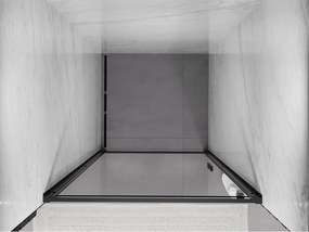 Mexen Exo drzwi prysznicowe uchylne 85 cm, transparent, czarne - 817-085-000-70-00
