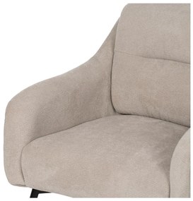 Beżowy fotel z tkaniny szenilowej Classic – Ixia