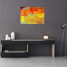 Obraz na szkle abstrakcji - malarstwo (70x50 cm)
