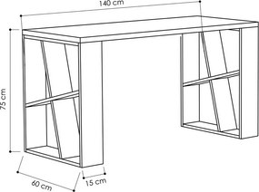Biurko Honey White and Oak