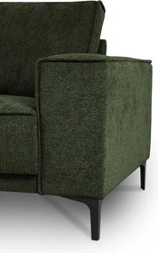 Zielony narożnik z tkaniny szenilowej (lewostronny/w kształcie litery L) Copenhagen – Scandic