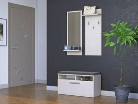 Biała skandynawska garderoba z wieszakiem 50cm P4-M96