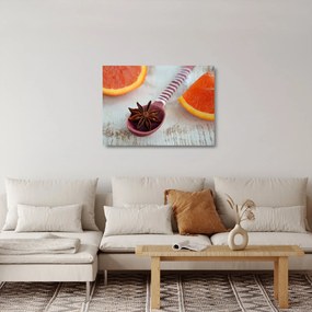Obraz na szkle - cynamon na łyżce (70x50 cm)