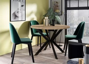 Okrągły stół rozkładany Argan o średnicy 90 / 100 /120 cm z stalowymi nogami i blatem z płyty laminowanej w wielu kolorach