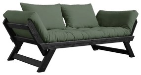 Sofa rozkładana z zielonym pokryciem Karup Design Bebop Black/Olive Green