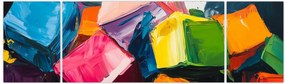 Obraz - Kolorowe kostki (170x50 cm)
