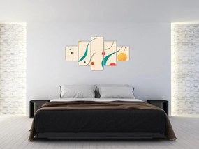 Obraz - Minimalistyczna kolorowa ilustracja (125x70 cm)