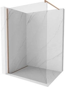 Mexen Kioto ścianka prysznicowa Walk-in 155 x 200 cm, transparent 8 mm, miedź szczotkowana - 800-155-101-65-00