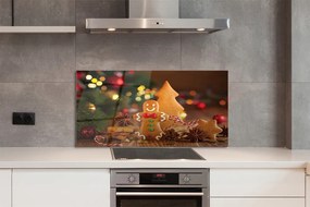 Szklany Panel Piernikowe Serce i Bombki