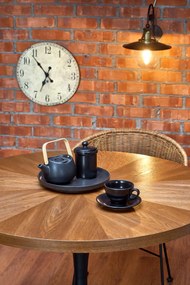 Nierozkładany stół na jednej nodze z okrągłym blatem Carmelo