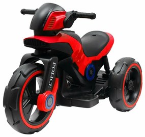 Baby Mix Elektryczny motocykl dla dzieci Policeczerwony, 100 x 50 x 61 cm