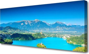 Obraz drukowany na płótnie Odbicie Szczytów w Jeziorze