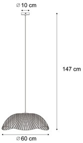 Boho lampa wisząca czarna z bambusem - LilyBoho Oswietlenie wewnetrzne
