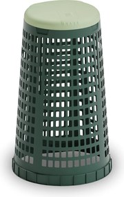 Plastikowy kosz na worki na odpady 120 l 1+1 GRATIS zielony, zielone wieko