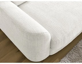 Biały narożnik z tkaniny szenilowej (prawostronny/z szezlongiem) Leonore – Bobochic Paris