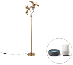 Inteligentna lampa podłogowa złota 187 cm w tym 2 WiFi G95 - Botanica Rustykalny / Vintage Oswietlenie wewnetrzne