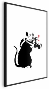 Plakat Szczur fotograf 21x30 cm z ramą czarną z marginesem ARTGEIST B