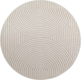 Dywan uniwersalny Nova 3D kremowy koło 200 cm x 200 cm