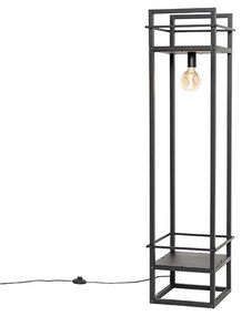 Candeeiro de pé industrial preto - Cage Rack