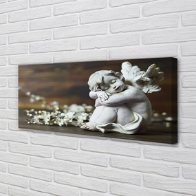 Obraz canvas na ścianę Śpiący Anioł w Kwiatach