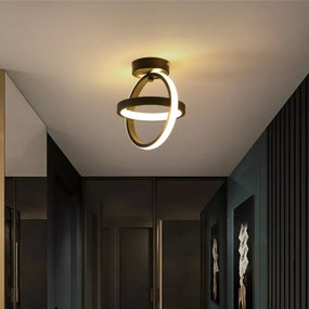 Plafon lampa LED sufitowa geometryczna metalowa AT72-2SL-Czarny
