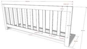 Biała barierka do łóżka – Vipack