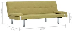 Kanapa Horis z rozkładanym oparciem -  zielona