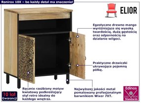 Minimalistyczna drewniana komoda na nóżkach - Ronirox 10X