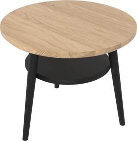 Okrągły stolik kawowy na 3 nogach z półką P1 70 cm