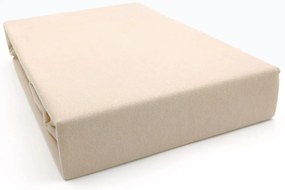 Prześcieradło beżowe jersey premium | LaCama