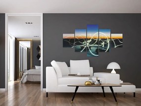 Obraz - widok nieba z dachu (125x70 cm)