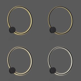 Designerski kinkiet czarny 67 cm z LED z 3-stopniową regulacją ściemniania - Anello