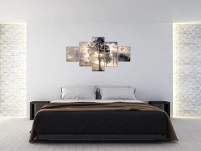 Obraz drzewa we mgle (125x70 cm)