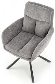 Krzesło obrotowe, szare, 360°, wygodne, nowoczesne, tkanina ODIN #15 K495