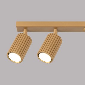 Listwa oświetleniowa 6-punktowa KARBON 6L złota ryflowana SOLLUX  LIGHTING
