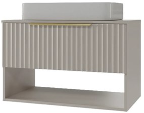 Szafka pod umywalkę nablatową TIBU 2.0 1S 80cm kaszmirowa STRAMA