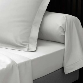 Białe prześcieradło z perkalu bawełnianego z gumką 160x200 cm Percaline – douceur d'intérieur