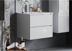 Biała Szafka pod Umywalkę 60cm 2 Szuflady Etna