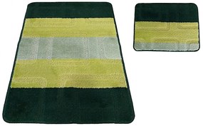 Zielone wzorzyste dywaniki łazienkowe L2-P95