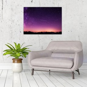 Obraz nieba ze spadającą gwiazdą (70x50 cm)
