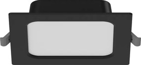 Mexen LDRR panel sufitowy downlight LED wpuszczany 12 x 12 cm, 6W, Neutralna - 4000K, 390 lm, czarny - L211-012-0640-70