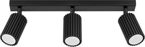 Lampa Sufitowa Minimalistyczny Karbon, Aluminium - 3 Źródło - L.45 X H.16.5 Cm - Czarny