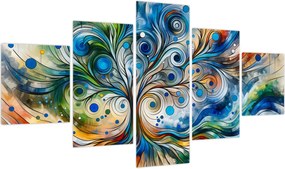 Obraz – Kolorowe energetyczne drzewo (125x70 cm)