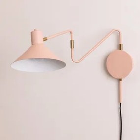 Regulowana Lampa Ścienna Z Żelaza Lizz Jasnoróżowy - Sklum
