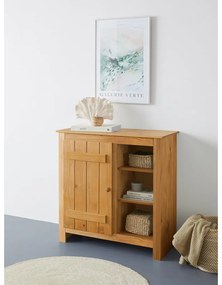 Szafka z litego drewna sosnowego w naturalnym kolorze 90x90 cm Bertram – Støraa