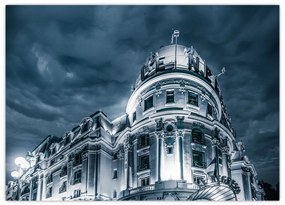 Obraz na szkle - architektura w ciemności (70x50 cm)