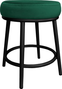 Taboret Ben tkanina Welur stelaż metalowy STOŁEK LOFT : Kolor Stelaża - Czarny , Kolor tkaniny - VELVET - MG25, Typ tkaniny - Velvet